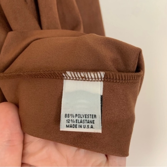 NWT New Bryn Walker Long Sleeve Baxter Top in Seqouia Faux Suede Size XS - Picture 5 of 5